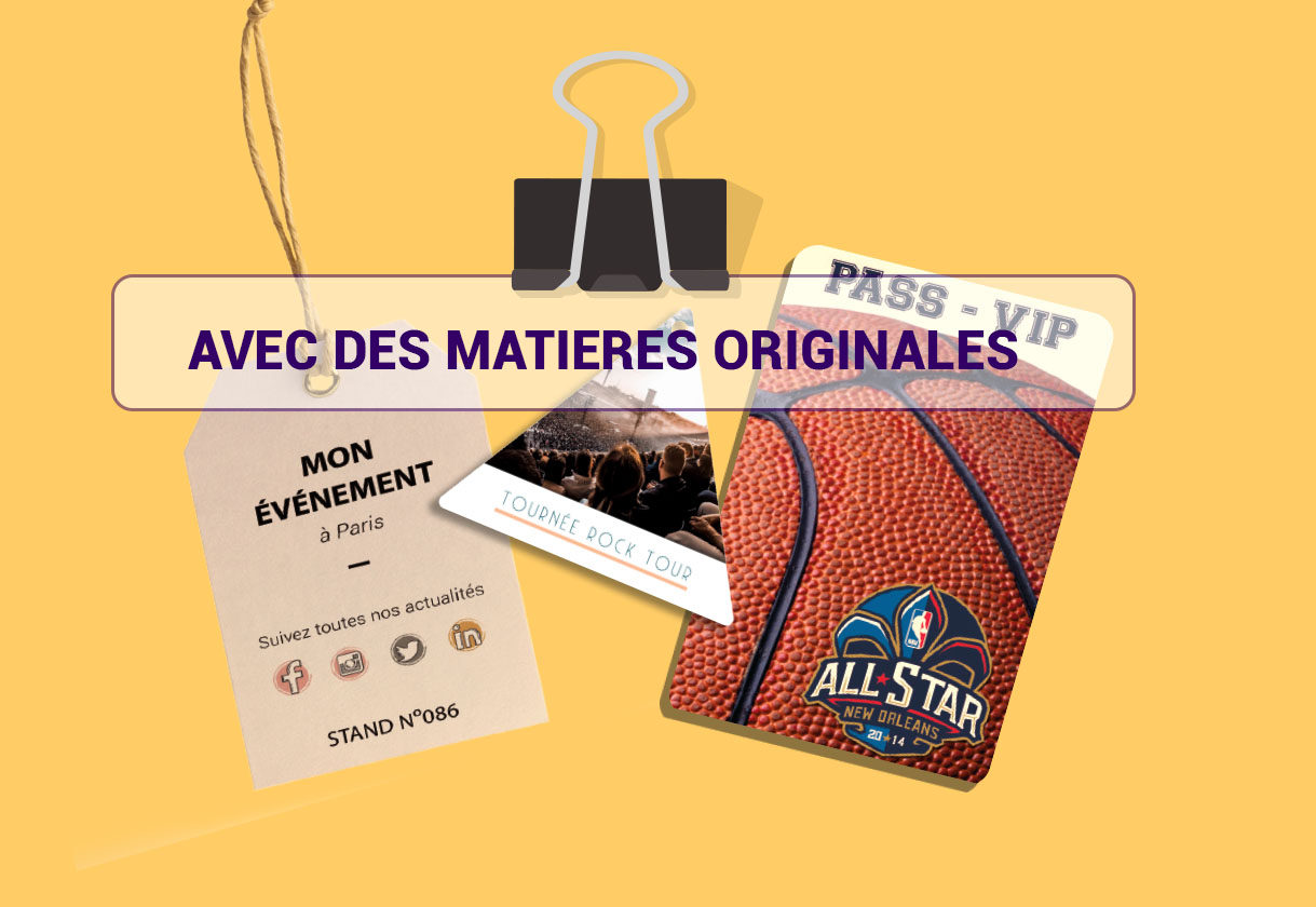 avec des matieres originales